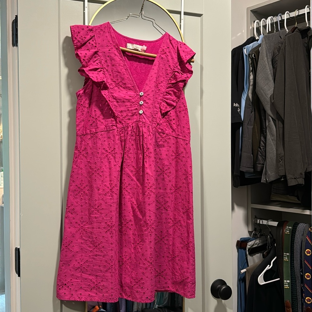 EUC Loft eyelet dress